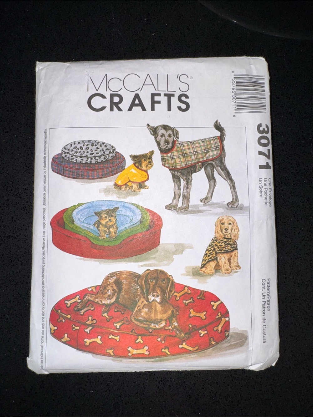 Crafts Dog Bed & Coat Sewing Pattern VINTAGE